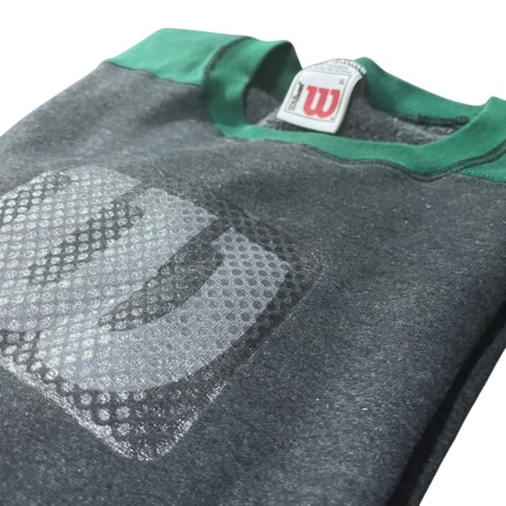 Wilson Sweatshirt Pullover Crew Neck Gray Green‎ Mens XL